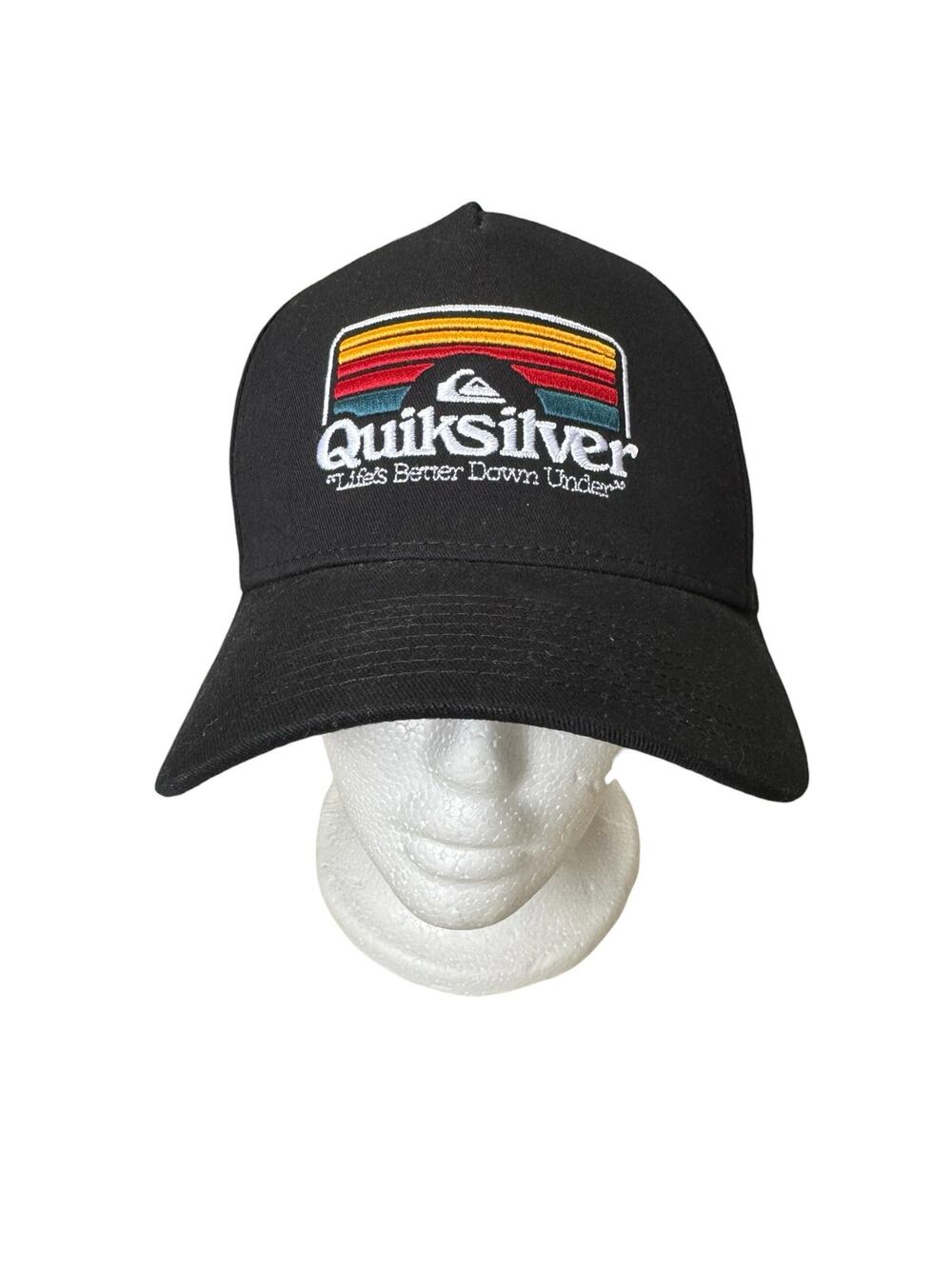 QUIKSILVER Step Inside Snapback Hat Black 58cm Adult Life Better Down Under